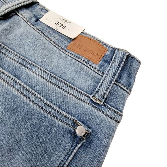 JUDY BLUE Therma Denim Boyfriend Fit High Waist Jeans Womens 3/26 Two Toned - Picture 5 of 16